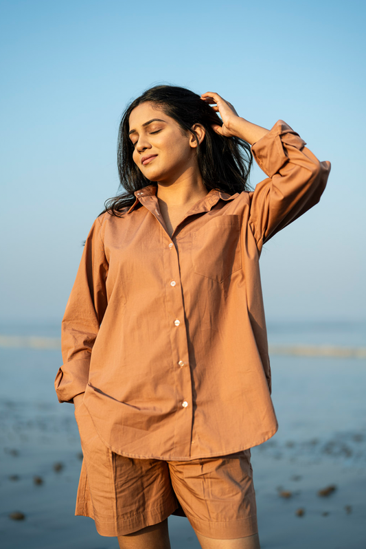 Mocha Mousse Oxford Shirt