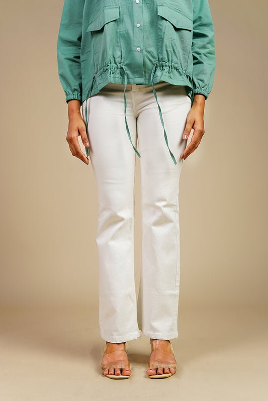 Steple White Bootcut Jeans