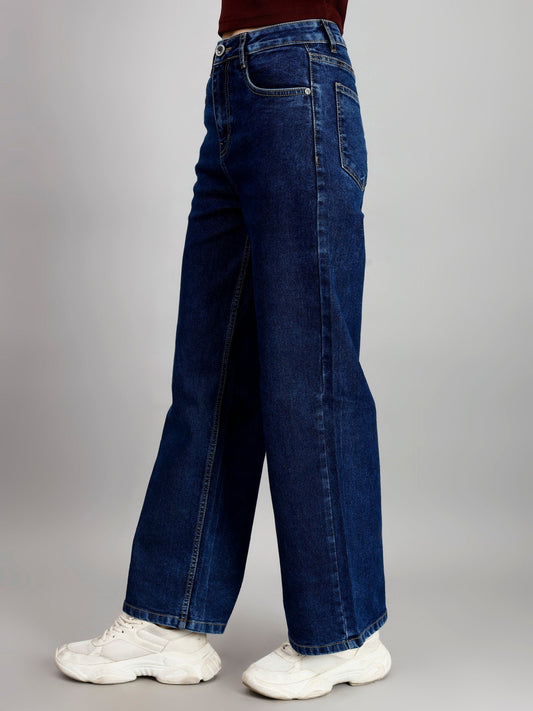 Indigo Blue Wide Leg Jeans