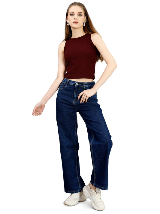 Indigo Blue Wide Leg Jeans