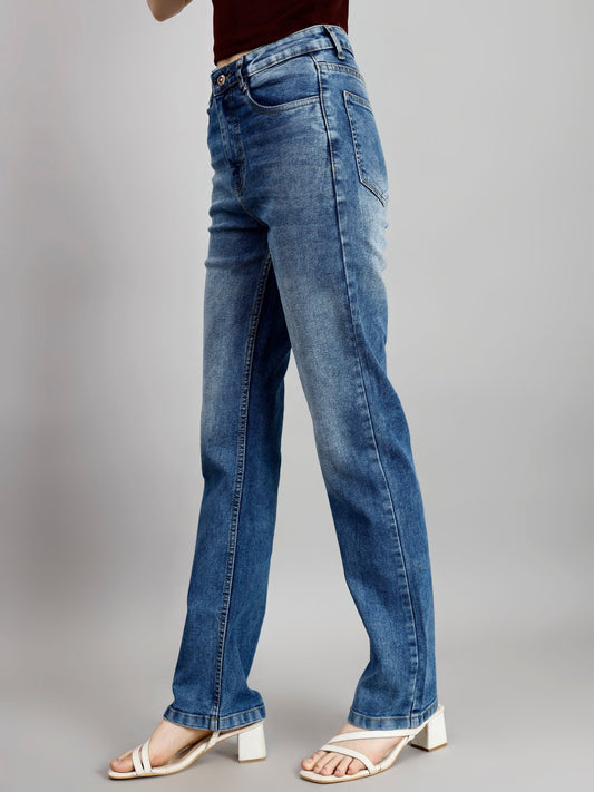 Classy Blue Straight Fit Jeans