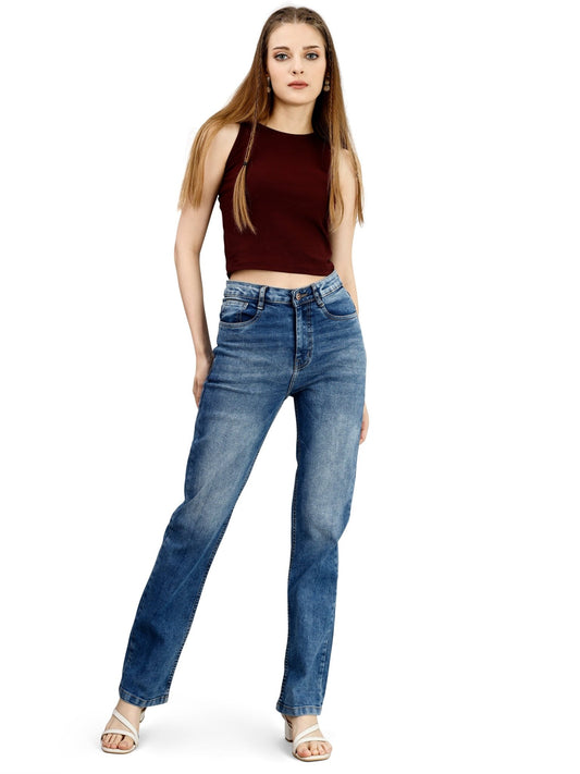 Classy Blue Straight Fit Jeans