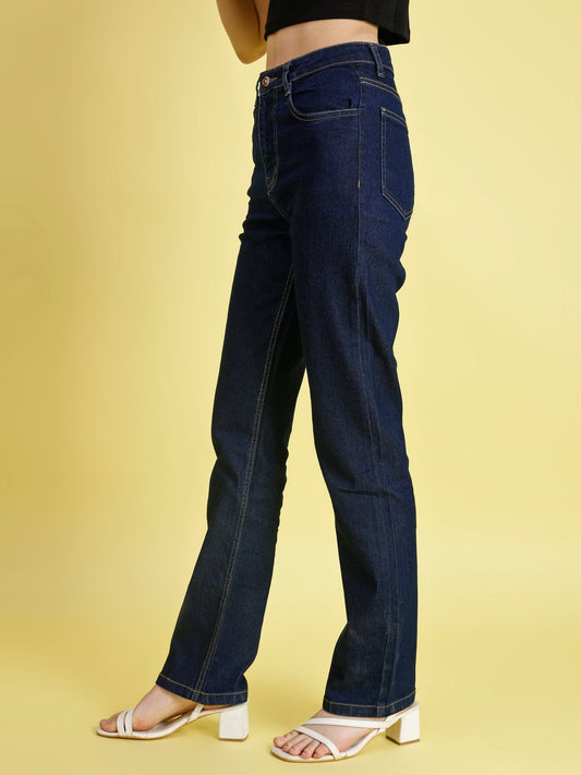 Indigo Blue Basic Straight Fit Jeans