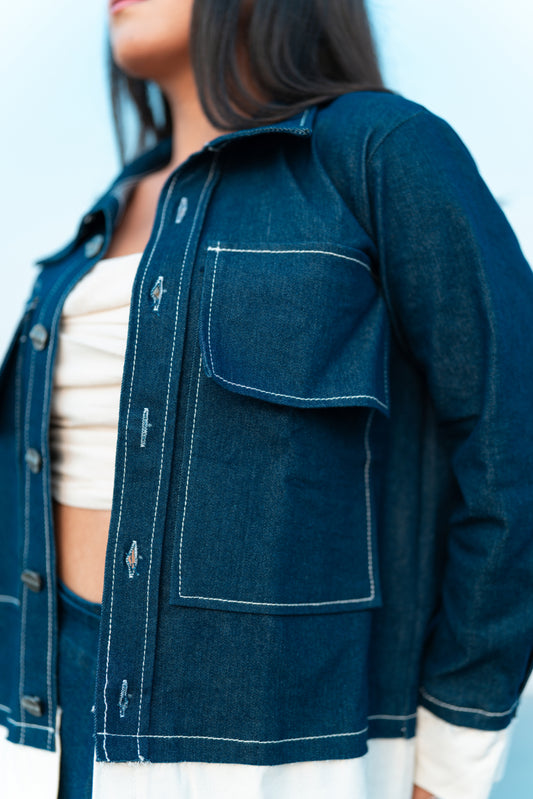 Denim Contrast Coord Set