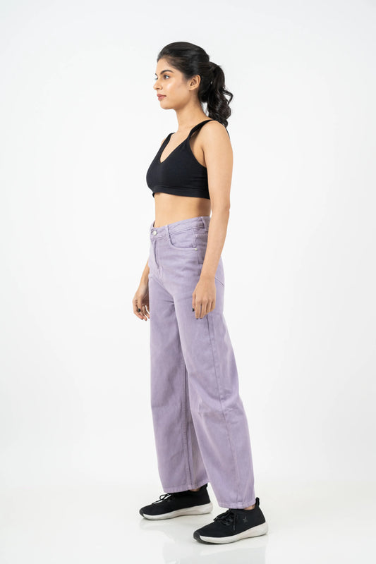 Coloured Denim Wide Leg Jeans