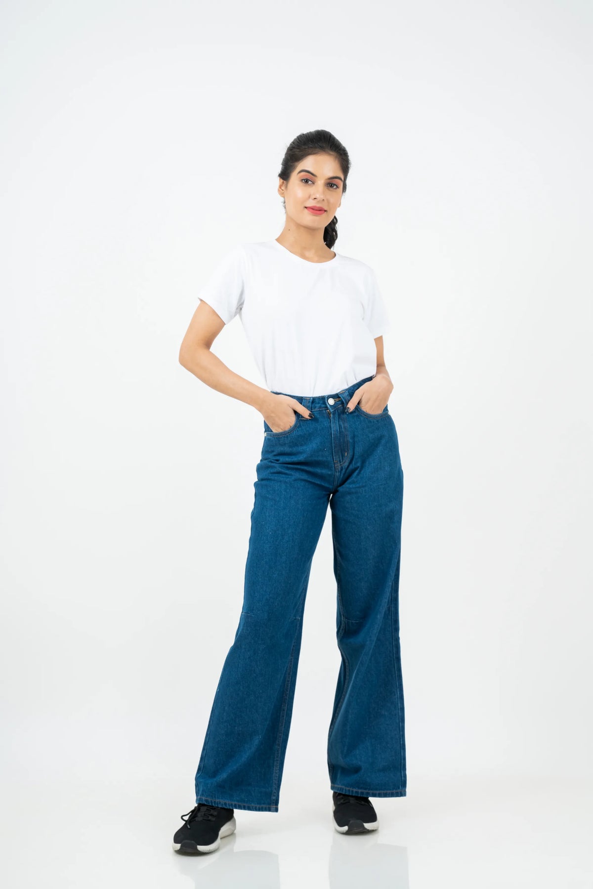 Trendy Street Wear Wide Leg Jeans