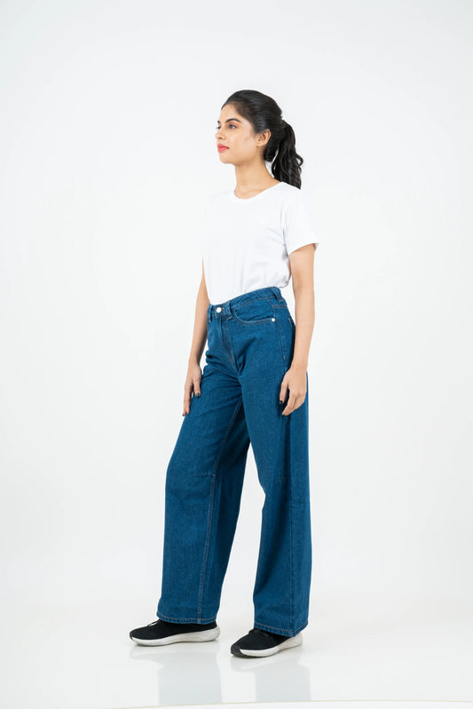 Trendy Street Wear Wide Leg Jeans