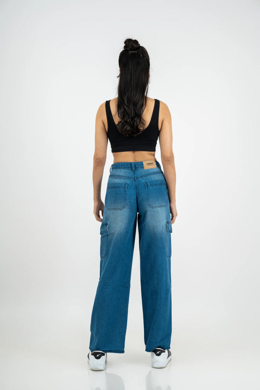 Urban Denim Classic Fit Wide Leg Jeans