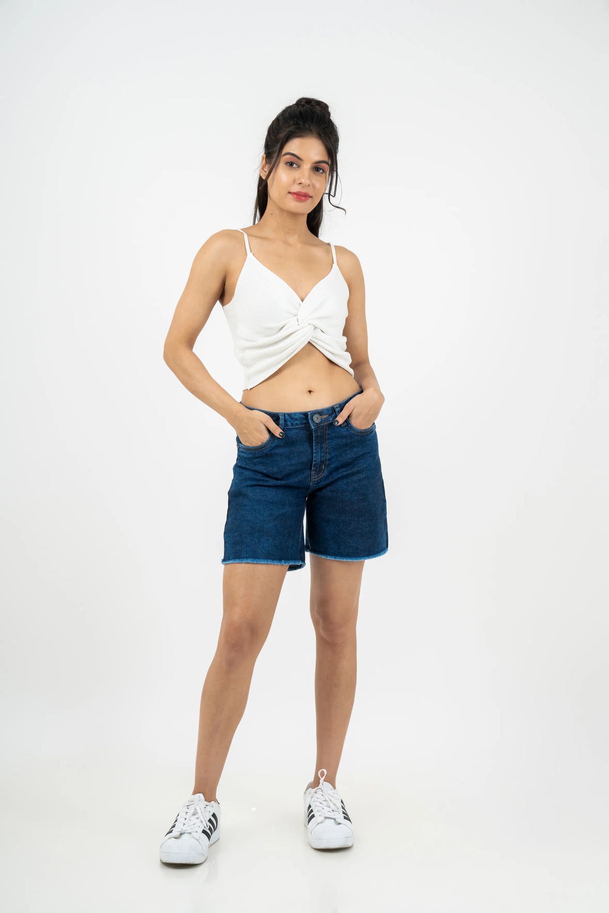 Retro Dark Blue Demin Shorts