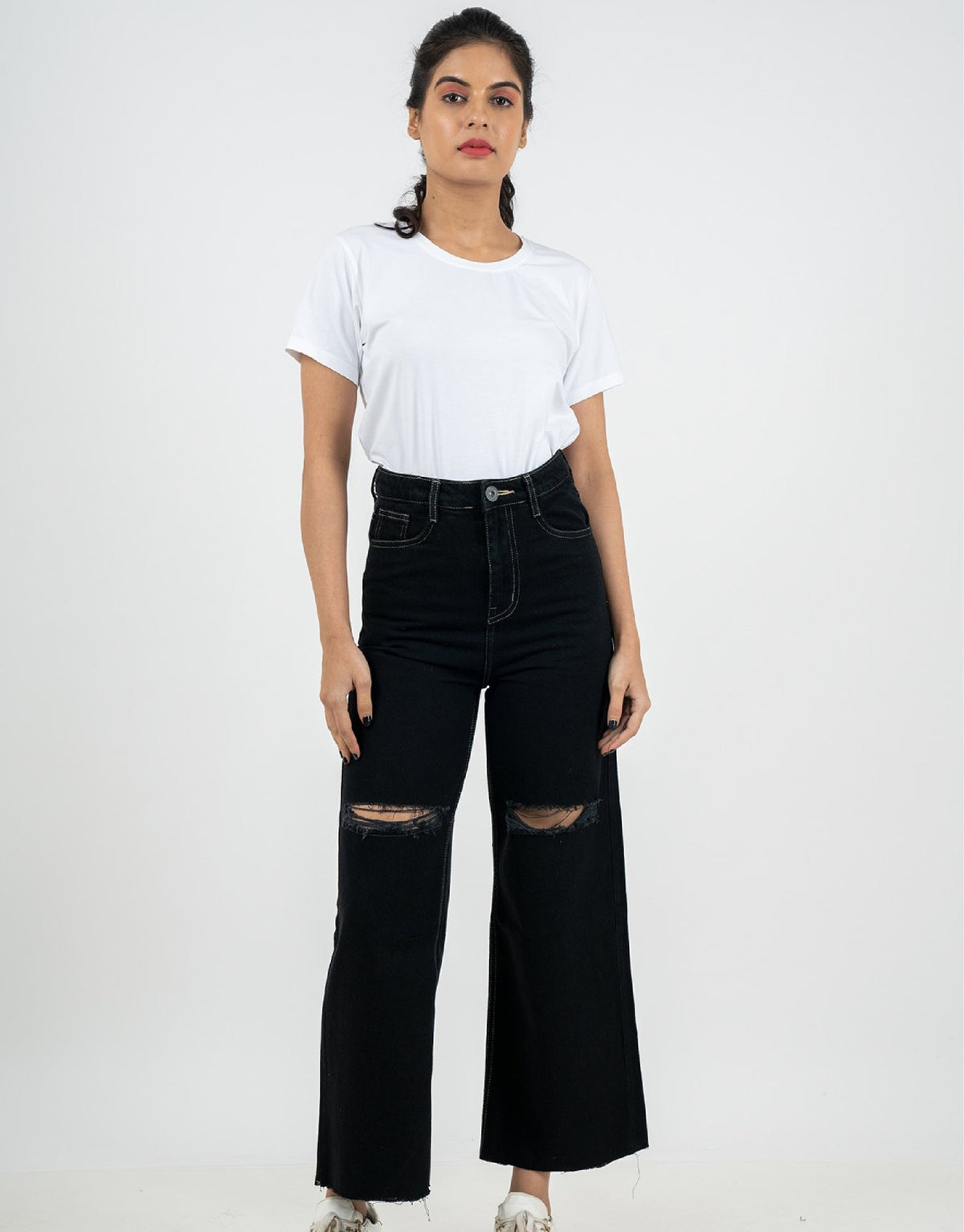 Zenith Black Wide-Leg Jeans