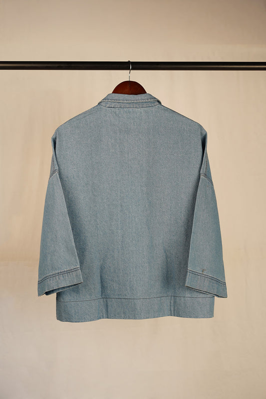 The Pocket Play Denim Shirt (Light Blue)