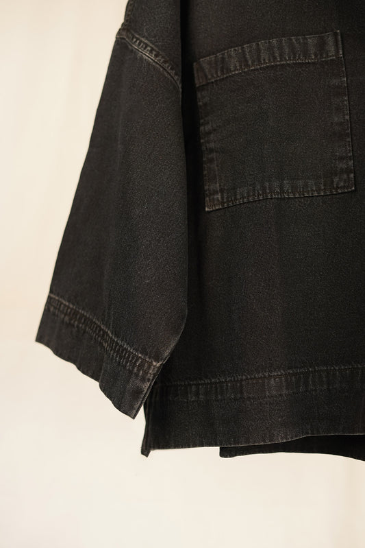 The Pocket Play Denim Shirt (Black)